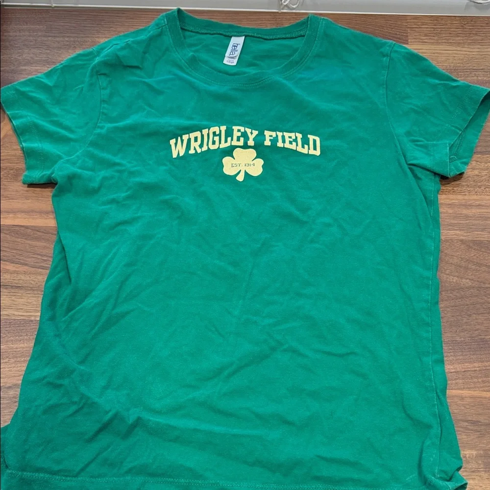 Green Wrigley Field Shamrock Tee - Picture 1 of 3